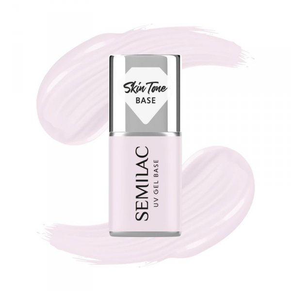 SEMILAC Skin Tone Baza coverowa do lakierów hybrydowych półtransparentna Natural Pink 7 ml