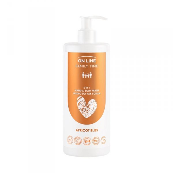 ON LINE Family Time Mydło do rąk i  ciała 2w1 - Apricot Bliss 500 ml