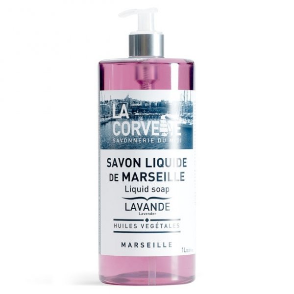 Lawendowe Mydło Marsylskie w Płynie, La Corvette, 1000ml