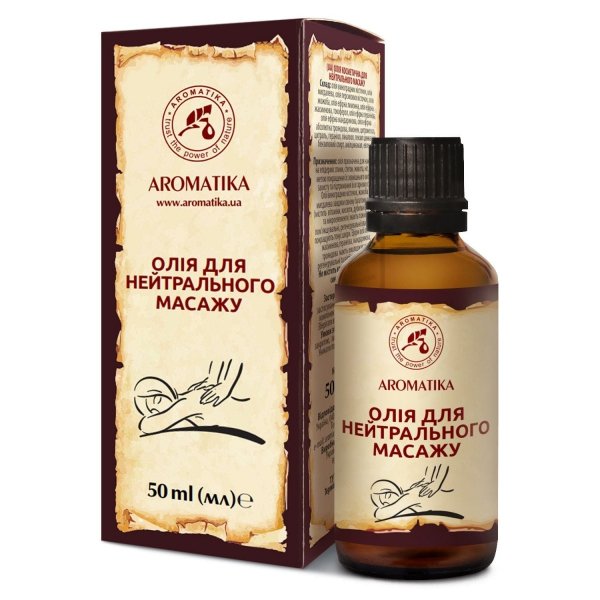 Olej do Masażu Neutralnego, 100% Naturalny, Aromatika, 50ml