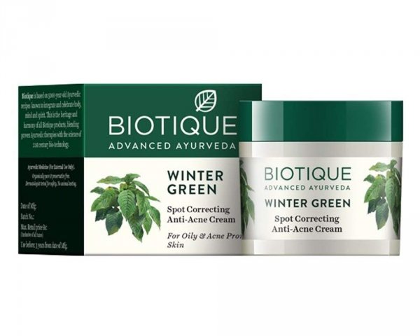 Punktowy, Kojący Krem do Skóry Trądzikowej z Wyciągiem z Olejku Wintergreen, BIOTIQUE BIO