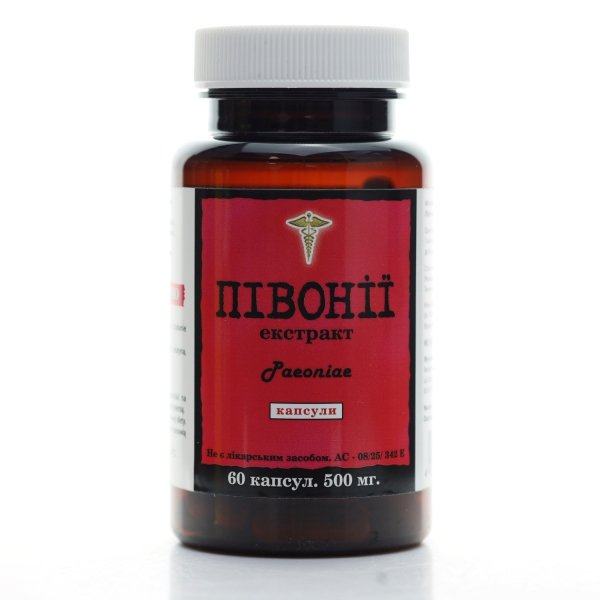 Экстракт пиона (Paeonia officinalis), 60 капсул