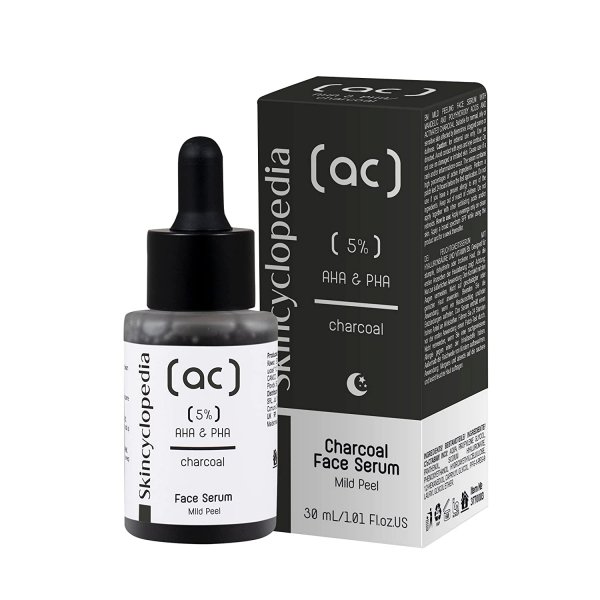 Serum do twarzy z 5% kompleksem AHA + PHA oraz węglem aktywnym, Skincyclopedia, 30ml