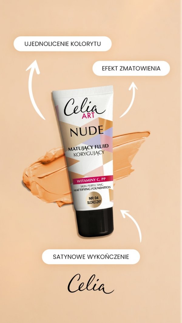 Celia Art Nude Matujący Fluid korygujący nr 03 beżowy  30ml