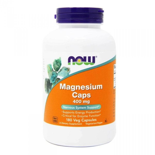 Magnesium, Magnez 400 mg, NOW Foods, 180 kapsułek