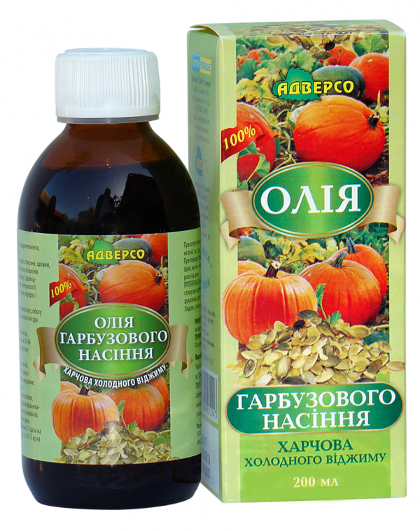 Olej z Pestek Dyni, Tłoczony na Zimno, 100% Naturalny, Adverso, 200ml