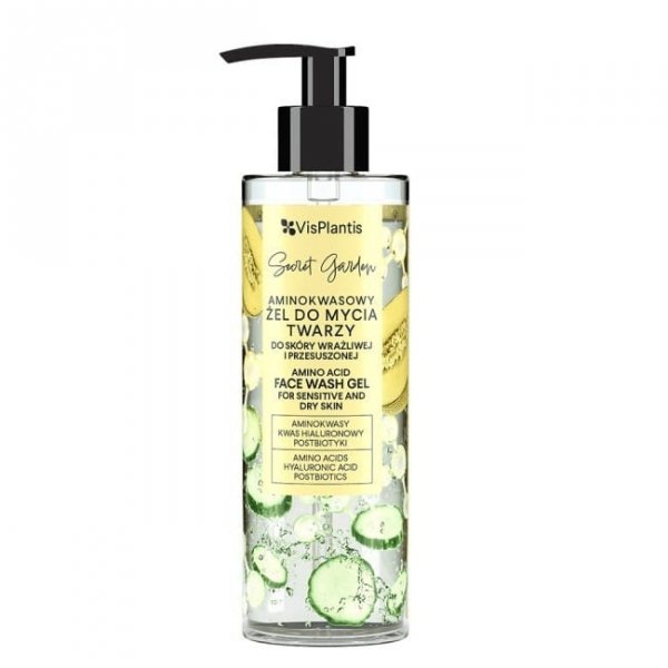 Aminokwasowy żel do mycia twarzy, VIS PLANTIS Secret Garden, 200ml