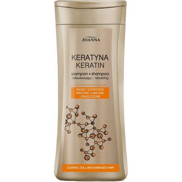 JOANNA Keratyna Szampon odbudowujący do włosów szorstkich, matowych, łamliwych i zniszczonych 200 ml