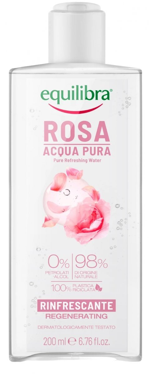 Czysta Woda Różana Orzeźwiająca, Equilibra Rosa, 200ml