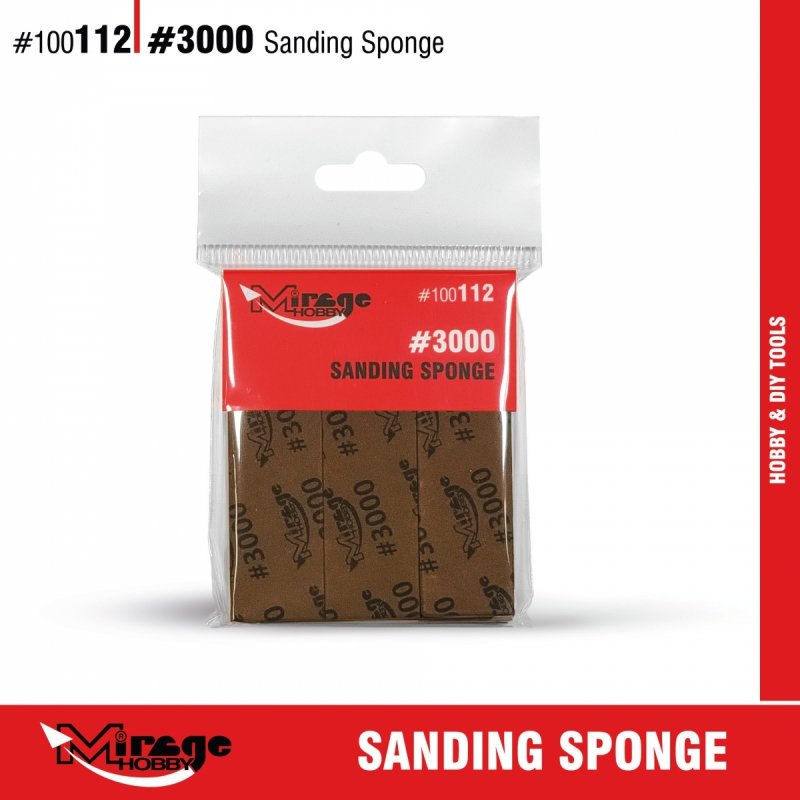 MIRAGE 100112 SANDING SPONGE #3000 [6pcs] (gąbki do szlifowania) 