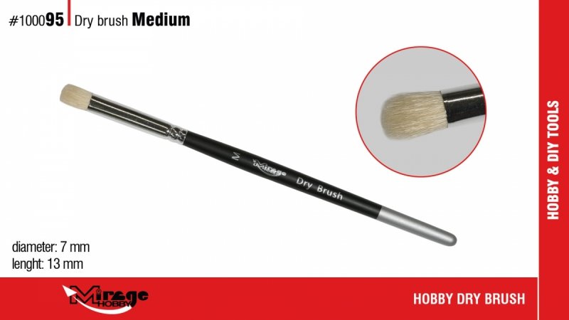 MIRAGE 100095 PĘDZEL DRY BRUSH - MEDIUM 