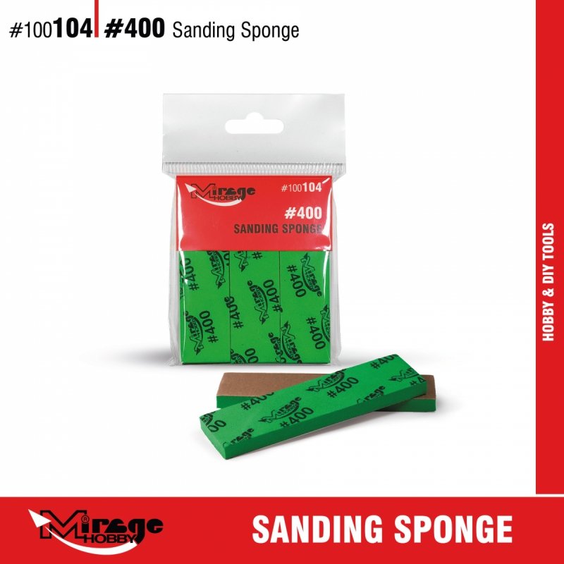 MIRAGE 100104 SANDING SPONGE #400 [6pcs] (gąbki do szlifowania) 