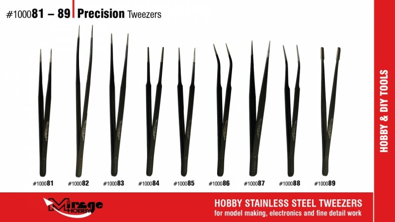 MIRAGE 100083 PĘSETA REINFORCED STRAIGHT PRECISION TWEEZER 13,5cm 