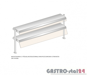 Nadstawka z półką nierdzewną dwupoziomowa DM 94586 O-E  895x417x770