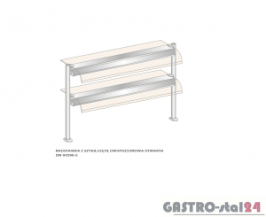 Nadstawka z szybą giętą dwupoziomowa z oświetleniem diodowym DM-94590 D-E wym. 1573x410x770