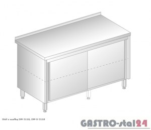 Stół z szafką przelotowy DM 3118 P szerokość: 700 mm  (800x700x850)