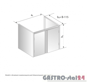 Moduł z drzwiami zawiasowymi pod zlewozmywak DM 3210.1 szerokość: 485 mm (800x485x650)