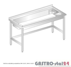 Stół do obróbki produktów DM 3237 szerokość: 600 mm (1200x600x850)