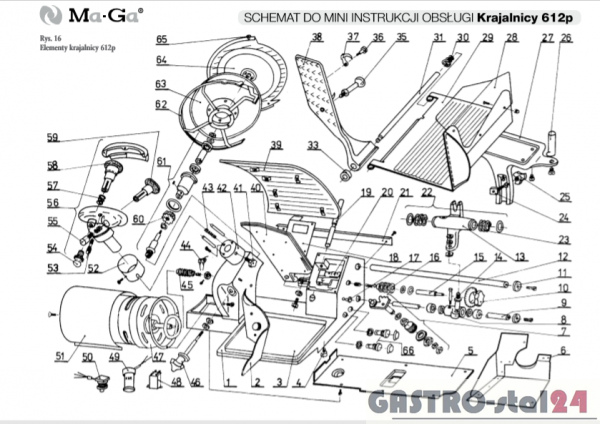 Popychacz ostrzarki 612p