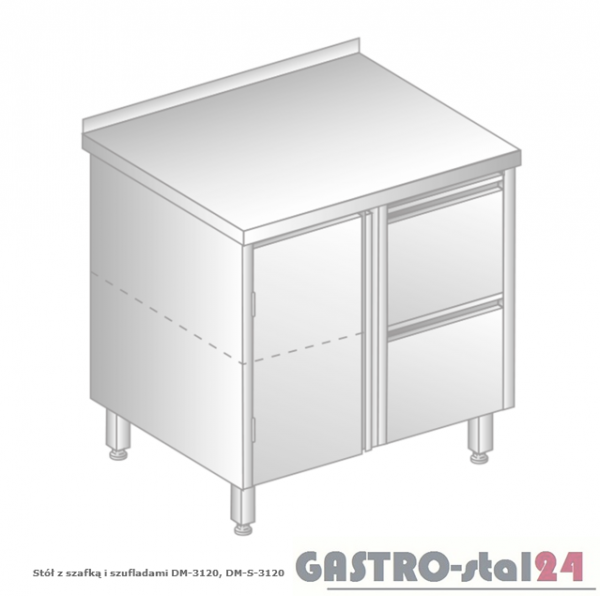 Stół z szafką i szufladami DM 3120 szerokość: 700 mm (800x700x850)