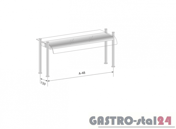 Nadstawka z oświetleniem DM 94583 O 1543x410x480