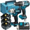 Zestaw combo Makita DLX2359TJ1 DTW300 + DHP484 3x5.0Ah 