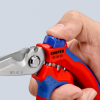 Nożyczki kątowe dla elektryków Knipex 95 05 20 SB z drobnymi ząbkami