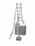 Drabina przegubowa teleskopowa z 4 regulowanymi nogami  KRAUSE STABILO TeleVario  4x5  133984
