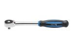 Grzechotka Hogert HT1R374 z obrotową rękojeścią 1/4"  60 zębów  CrMo