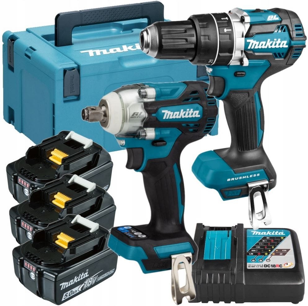 Zestaw combo Makita DLX2359TJ1 DTW300 + DHP484 3x5.0Ah - Narzędzia SEGER