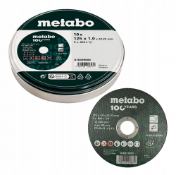 10x Tarcz tnących Metabo 125 x 1,0 x 22,23 INOX 616399000