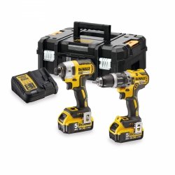 Zestaw Combo Dewalt DCK266P2T 18V 2x 5.0 Ah Li-Ion XR DCD796 DCF887 TSTAK