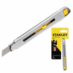 Nóż Stanley interlock z ostrzami łamanymi 9 mm 0-10-095