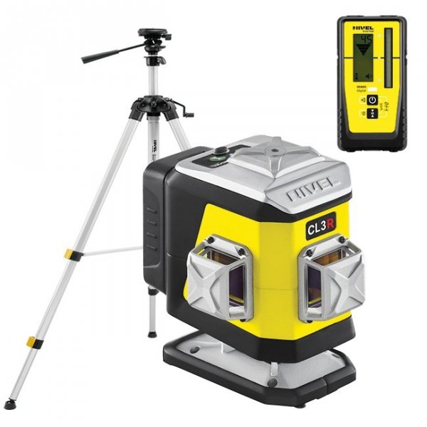 Laser krzyżowy Nivel System CL3R set SJJM1EX RD800 czerwona wiązka - zestaw statyw i detektor