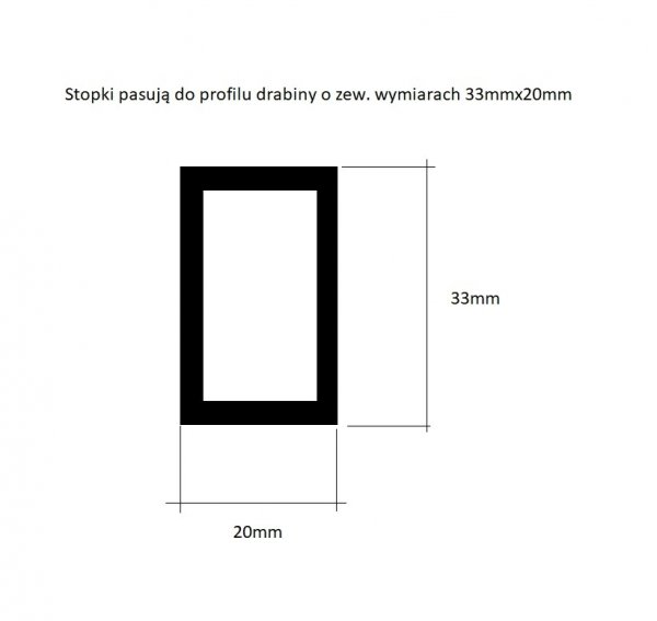 Stopki do drabiny KRAUSE 33x20 mm - para  211415