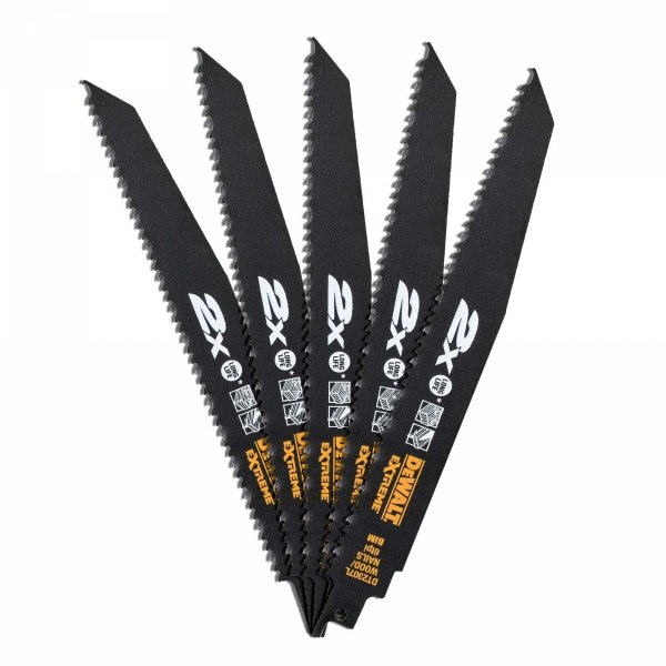 Zestaw 5 brzeszczot do piły szablastej DeWALT DT2307 228mm EXTREME