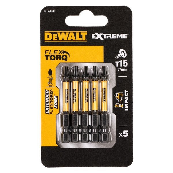 Bity udarowe DeWALT DT7394T T15X50  Extreme Impact Torsion 5 szt.