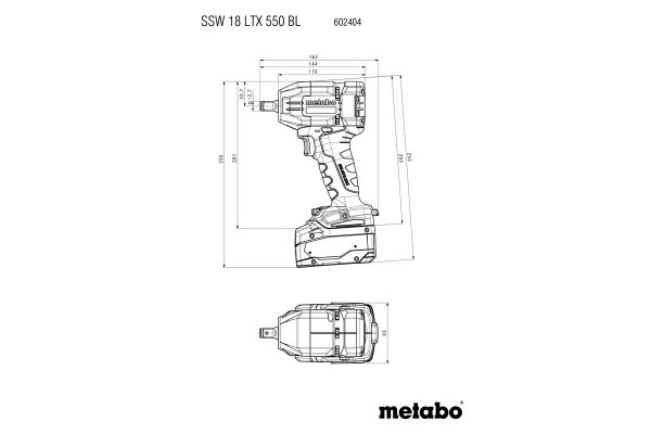 Klucz udarowy Metabo SSW 18 LTX 550 BL 602404840