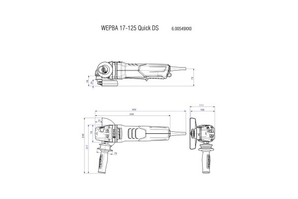 Szlifierka kątowa Metabo WE 19-125 Q M-BRUSH 613105000