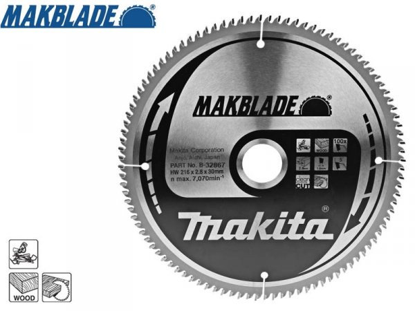 Tarcza tnąca do drewna Makita MAKBLADE 216mm B-32867