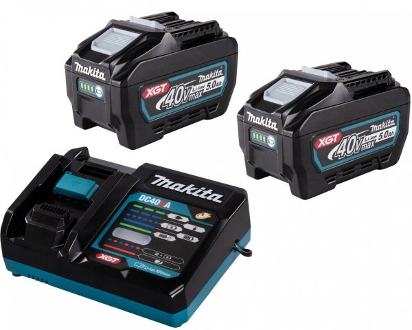 Zestaw zasilający Makita 1911V6-0 40V max XGT BL4050x2 (5.0Ah) + DC40RA 