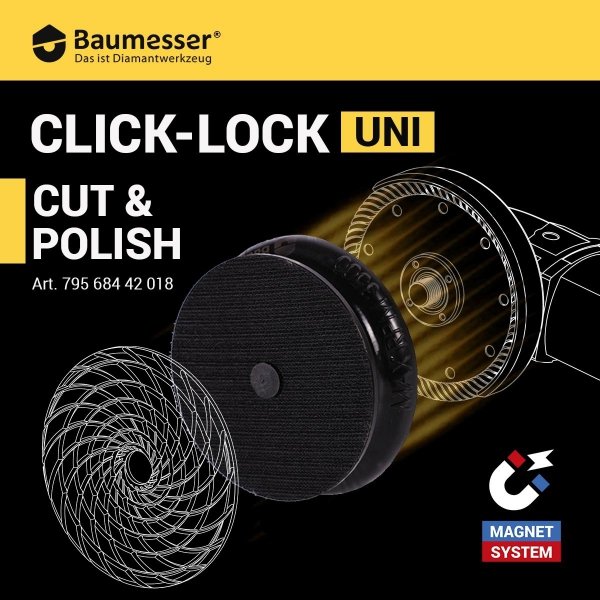 Podstawa do szlifowania Baumesser Click-Lock UNI do szlifierk kątowych 795 684 420 18