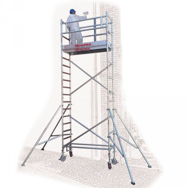 Rusztowanie  TOP SYSTEM  10,4m wieża jezdna o wymiarach 75 x 245 cm   Faraone  B1-94