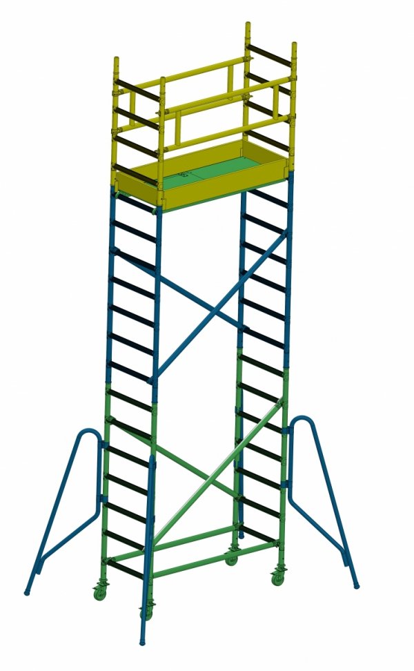 Rusztowanie  TOP FLEX 6,08m wieża jezdna o wymiarach 75 x 180 cm   Faraone  S180XS-54