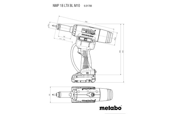 Nitownica do nitonakrętek Metabo NMP 18 LTX BL M10 (601788840)