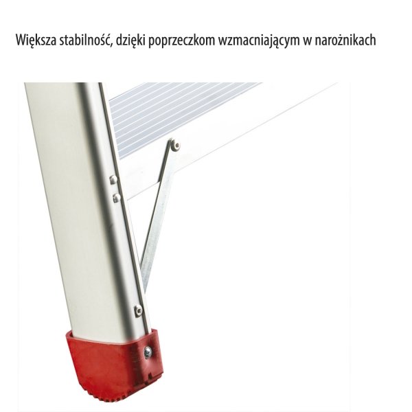 Drabina jednostronna z głębokimi  13 cm stopniami  DOMUS  Faraone SDOMUS07