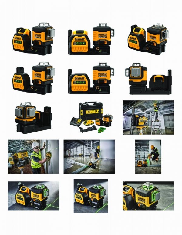 3-wiązkowy zielony laser samopoziomujący 360° DeWalt DCE089D1G18 1x2Ah 18V /12V XR 