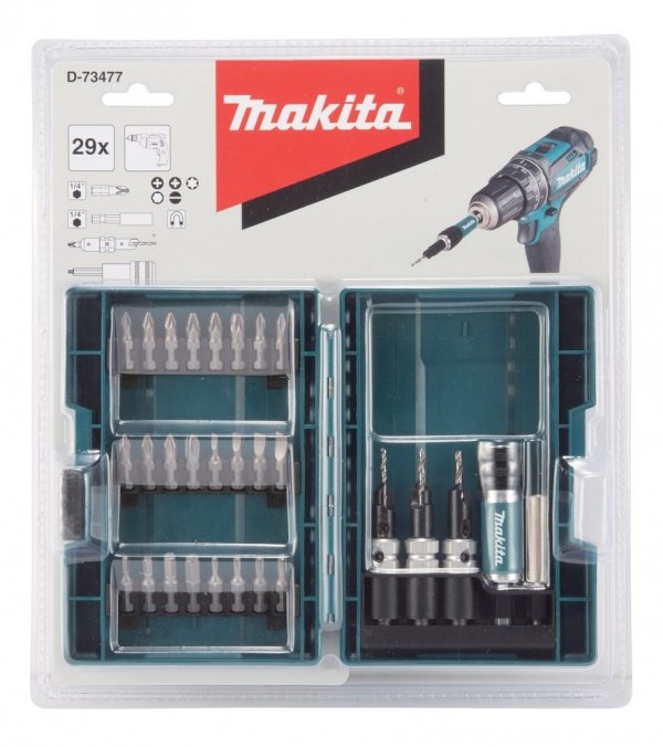 Zestaw bitów i wierteł 29szt. Makita D-73477