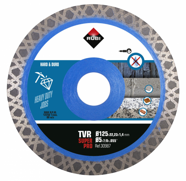 Rubi TVR 125 SUPERPRO (30987), Tarcza diamentowa do materiałów twardych