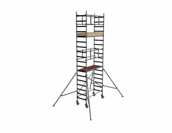 Rusztowanie  TOP SYSTEM SAFETY 6,14m wieża jezdna o wymiarach 75 x 180 cm   Faraone  MSA-54